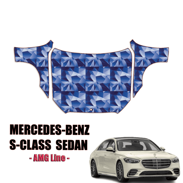2021-2023 Mercedes-Benz S-Class Sedan Precut Paint Protection Kit-Full Hood + Fenders