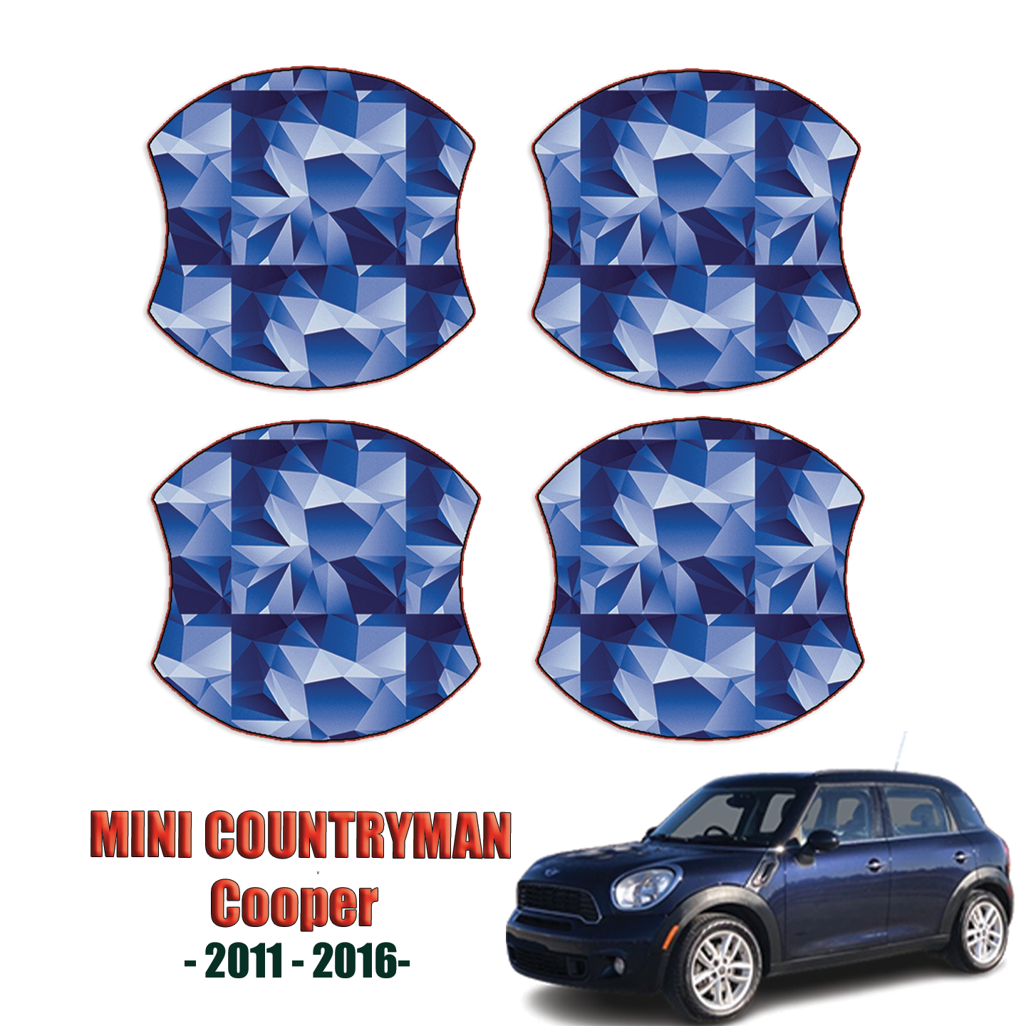 2011-2016 Mini Countryman Cooper Precut Paint Protection Kit – Door Cups