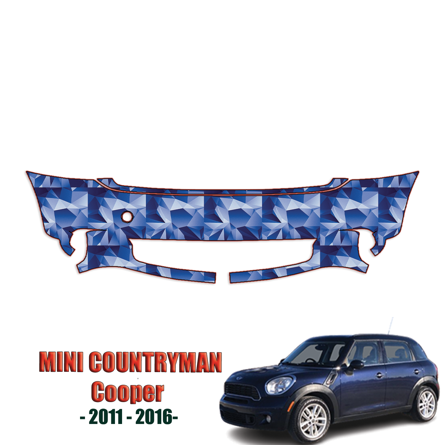 2011-2016 Mini Countryman Cooper Precut Paint Protection Kit – Front Bumper