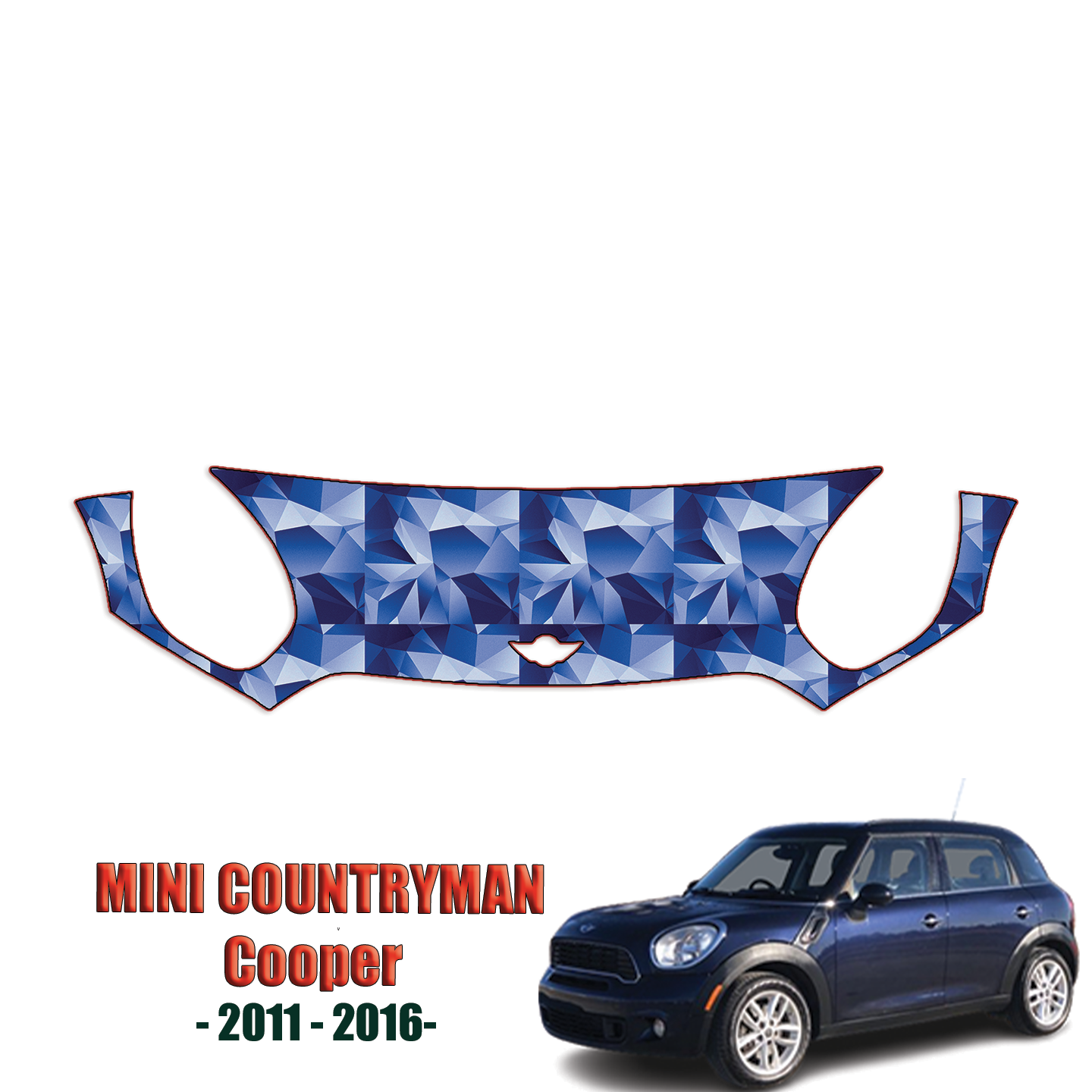 2011-2016 Mini Countryman Cooper Precut Paint Protection Kit – Partial Hood + Fenders