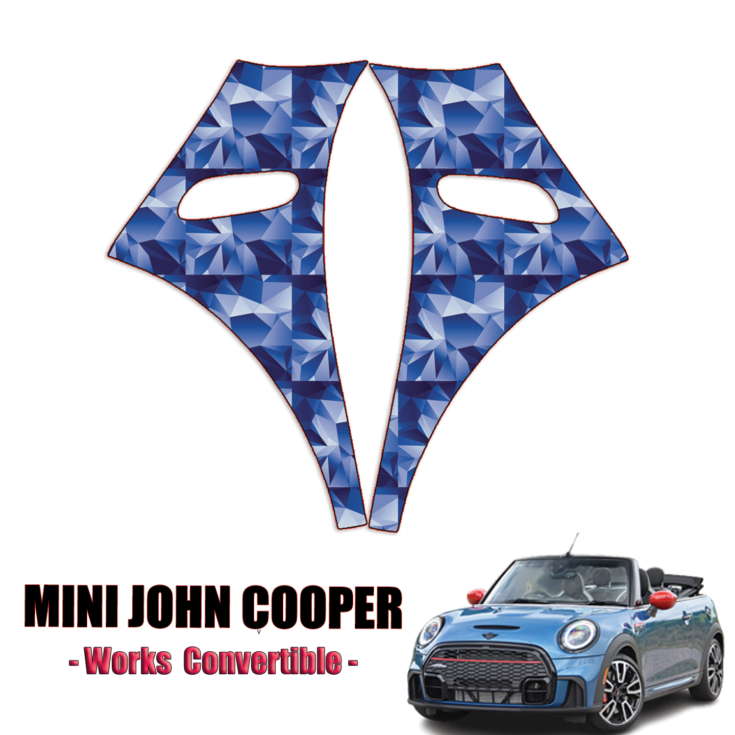 2022-2023 Mini John Cooper Works Convertible Precut Paint Protection Kit – Full Front Fenders