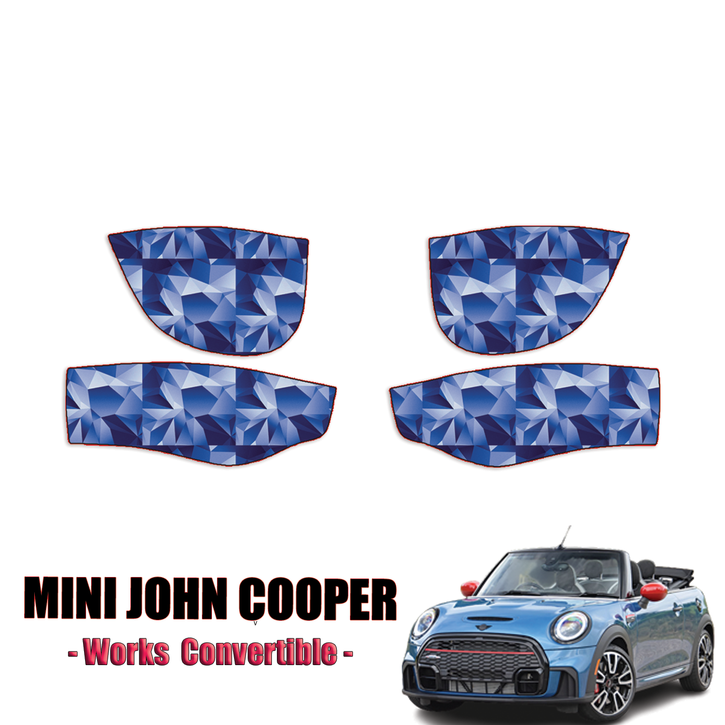 2022-2023 Mini John Cooper Works Convertible Precut Paint Protection Kit (PPF) – Mirrors