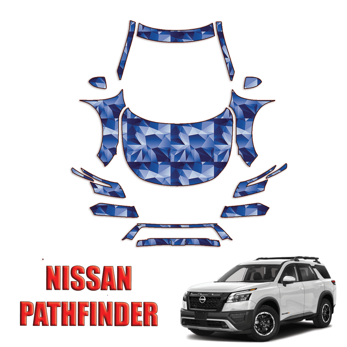 2023-2024 Nissan Pathfinder Precut Paint Protection PPF Kit – Full Front + A Pillars