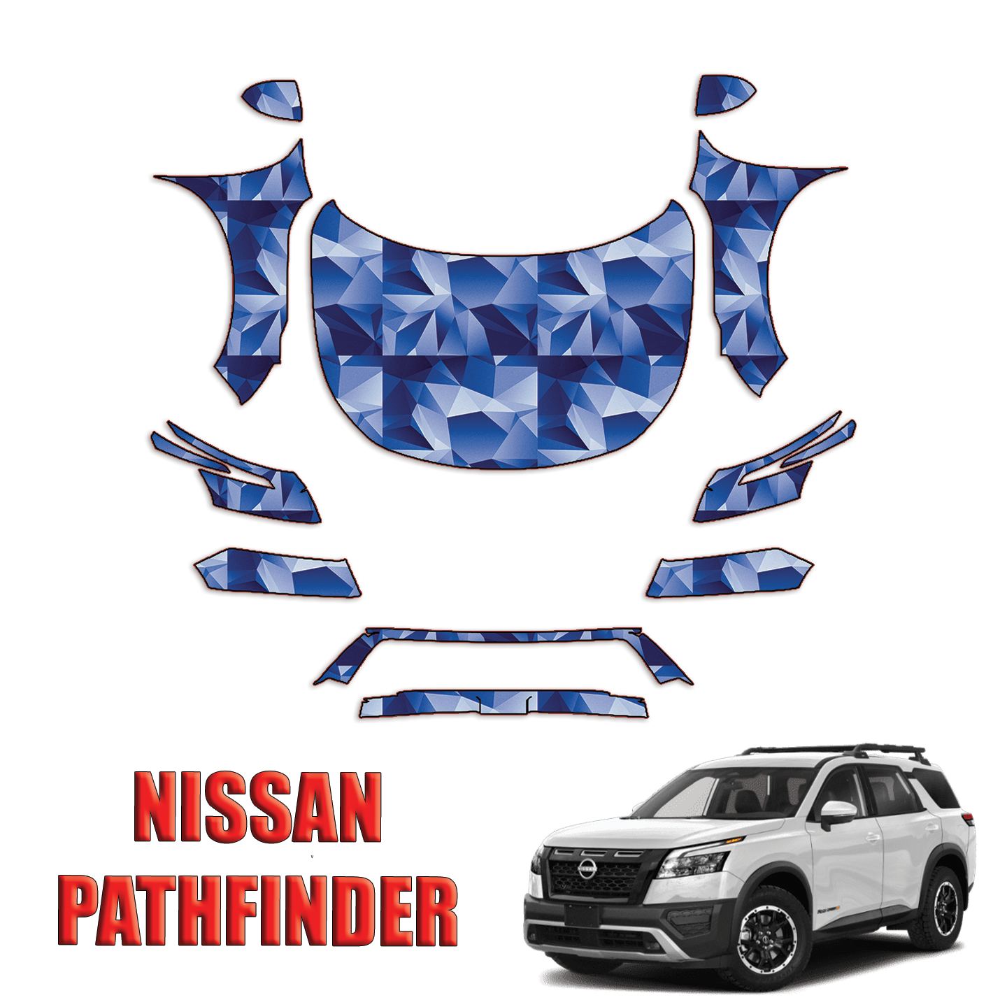 2023-2024 Nissan Pathfinder Precut Paint Protection PPF Kit – Full Front