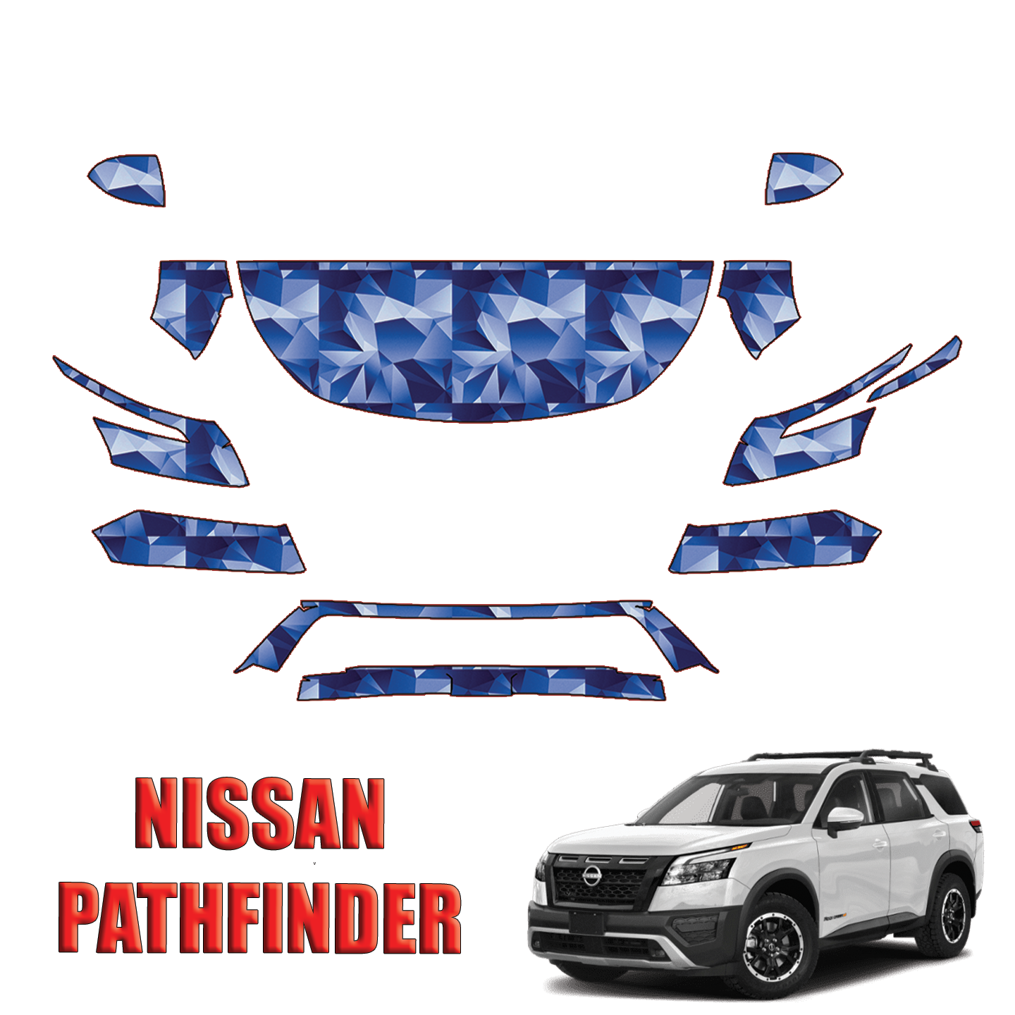 2023-2024 Nissan Pathfinder Precut Paint Protection PPF Kit – Partial Front