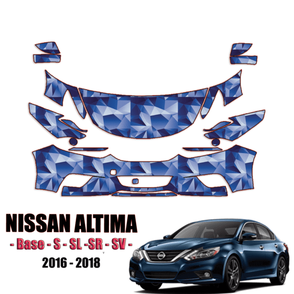 2016-2018 Nissan Altima – Base, S, SL, SR, SV Precut Paint Protection Kit – Partial Front