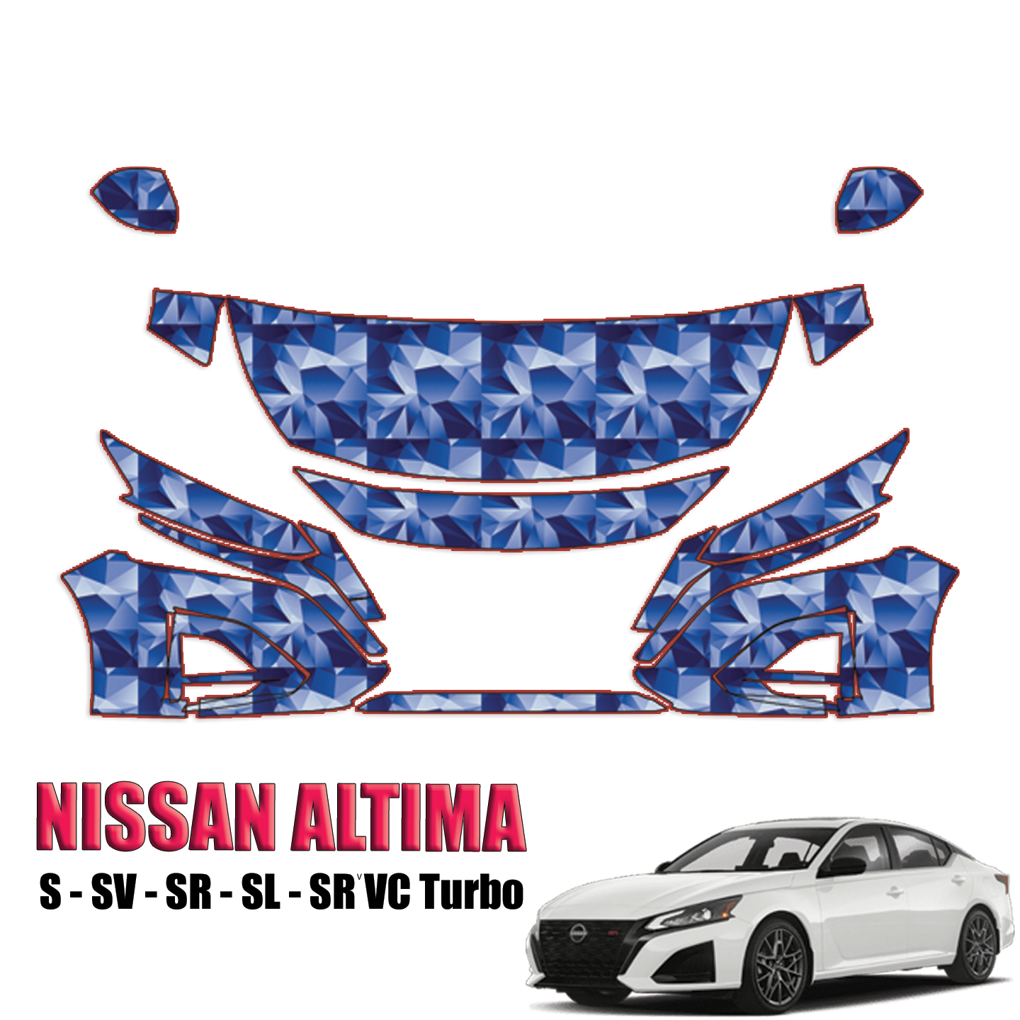 2023-2024 Nissan Altima Precut Paint Protection PPF Kit – Partial Front