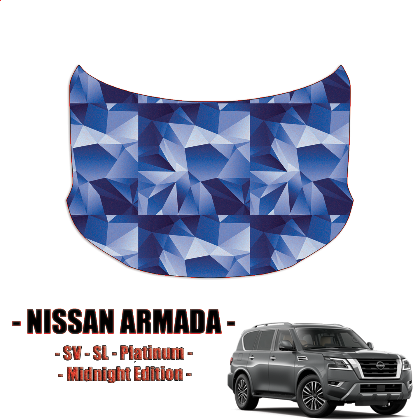 2021 2024 Nissan Armada Precut Paint Protection Kit PPF Full Hood