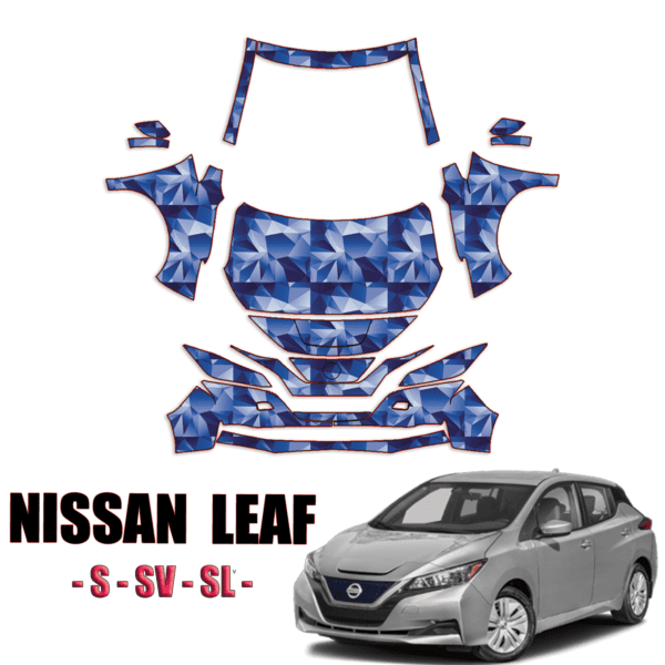 2018-2023 Nissan Leaf – S, SV, SL Pre Cut Paint Protection Kit – Full Front + A Pillars + Rooftop