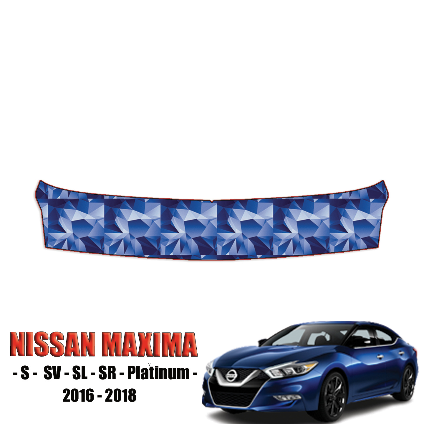 2016-2018 Nissan Maxima – S, SV, SL, SR, Platinum Precut Paint Protection Kit – Bumper Step