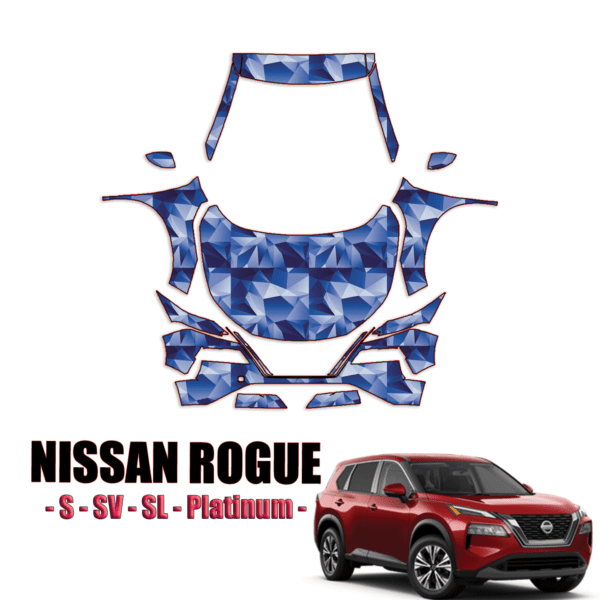 2021-2023 Nissan Rogue – S, SV, SL, Platinum Precut Paint Protection Kit Full Front +A Pillars + Rooftop