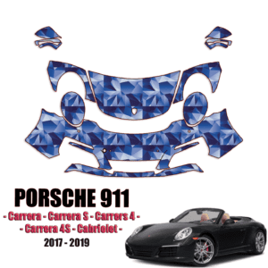 2017-2019 Porsche 911 Carrera Precut Paint Protection Kit – Partial Front