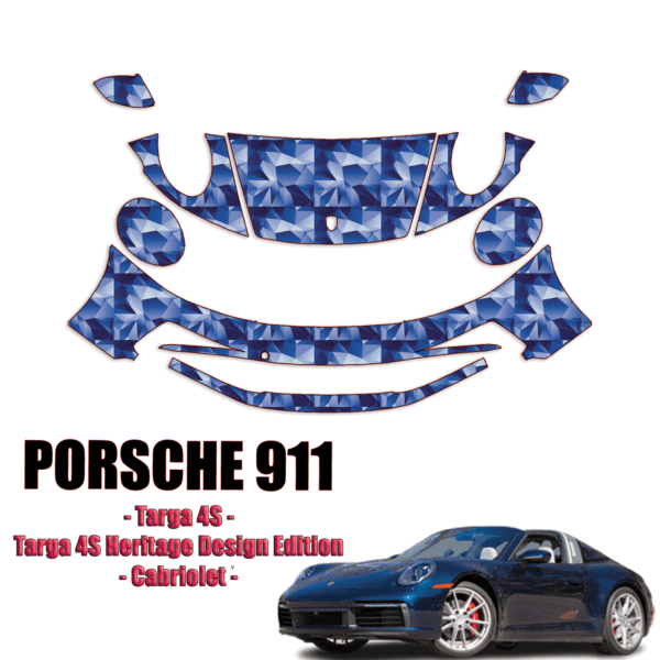 2021 Porsche 911 Targa 4S Heritage Design Edition Precut Paint Protection Kit – Partial Front