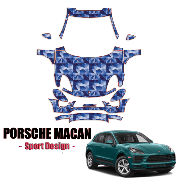 2019-2021 Porsche Macan – Sport Design Pre Cut Paint Protection Kit – Full Front + A Pillars + Rooftop