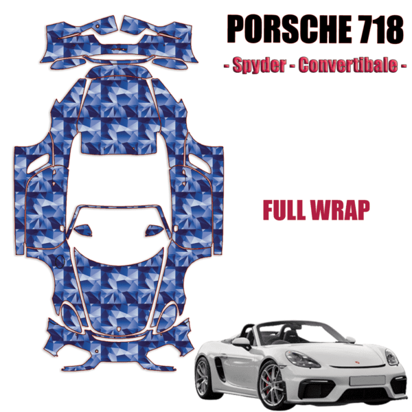 2020-2023 Porsche 718 Spyder Precut Paint Protection Kit – Full Wrap Vehicle