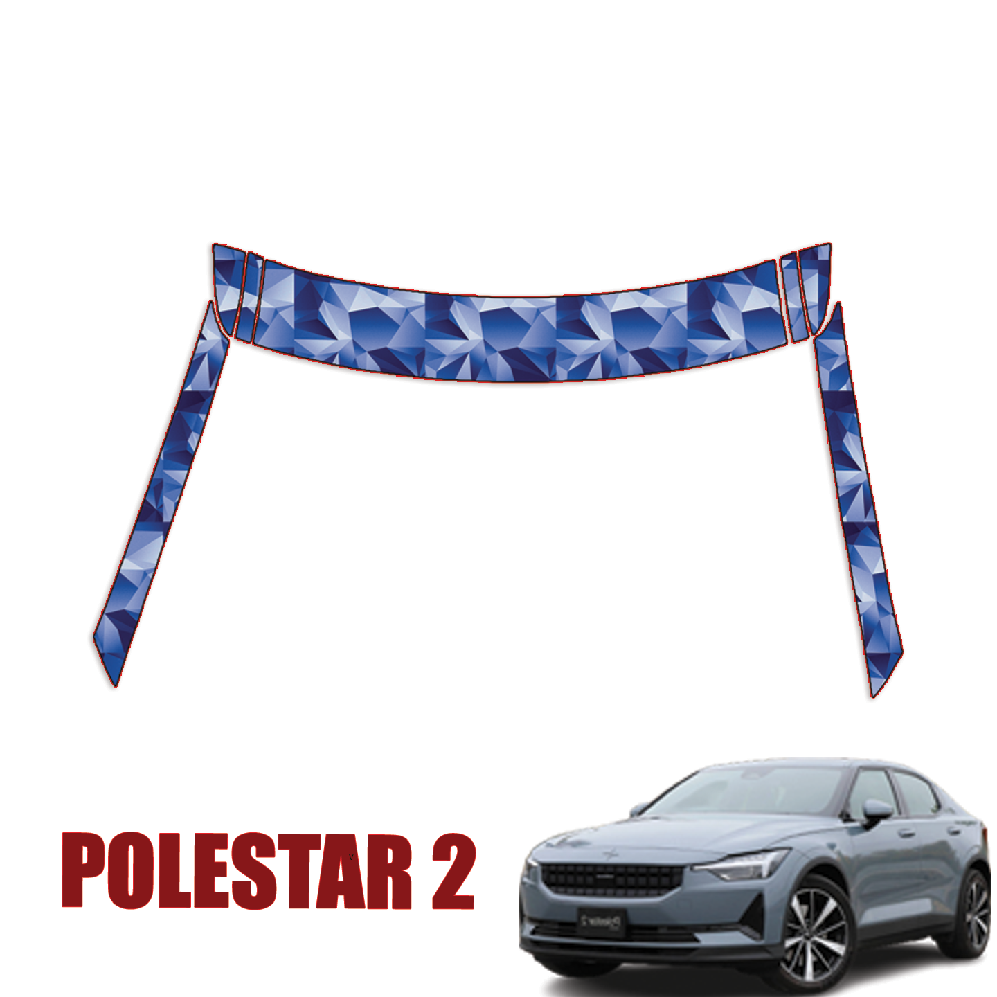 2021-2023 Polestar 2 Paint Protection Kit – A Pillars + Rooftop