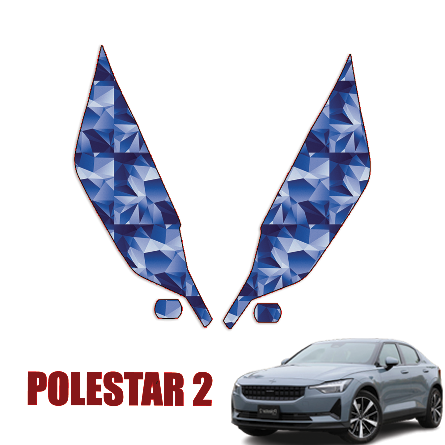 2021-2023 Polestar 2 Pre Cut Paint Protection Kit – Headlights + Fogs