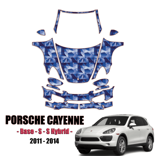 2011 – 2014 Porsche Cayenne – Base, S, S Hybrid Pre Cut Paint Protection Kit – Full Front + A Pillars + Rooftop
