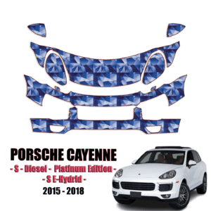 2015-2018 Porsche Cayenne – S, Diesel, Platinum Edition, S E-Hybrid Pre-Cut Paint Protection Kit – Partial Front