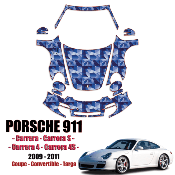 2009-2011 Porsche 911 Carrera Precut Paint Protection Kit – Full Front+