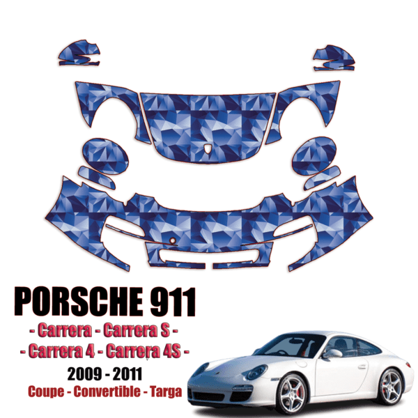 2009-2011 Porsche 911 Carrera Precut Paint Protection Kit – Partial Front