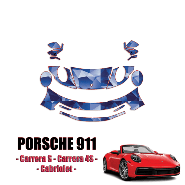 2020-2024 Porsche 911 Carrera Cabriolet Precut Paint Protection Kit – Partial Front