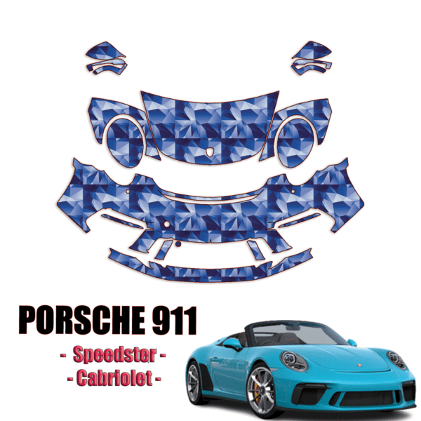 2019-2020 Porsche 911 Speedster Cabriolet Precut Paint Protection Kit – Partial Front