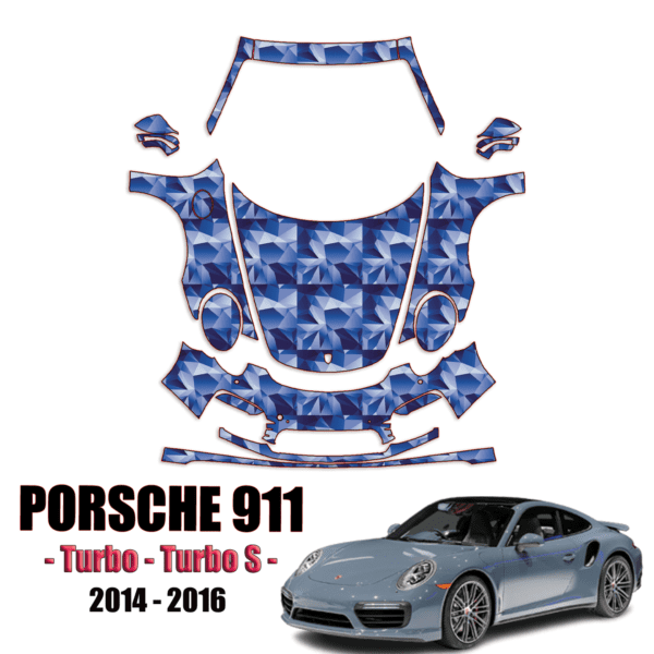 2014-2016 Porsche 911 Turbo Precut Paint Protection Kit – Full Front+