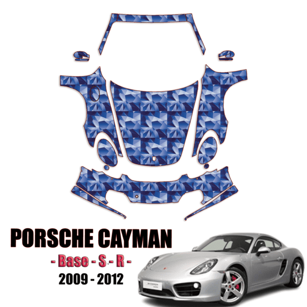 2009 – 2012 Porsche Cayman – Base, S, R Pre Cut Paint Protection Kit – Full Front + A Pillars + Rooftop