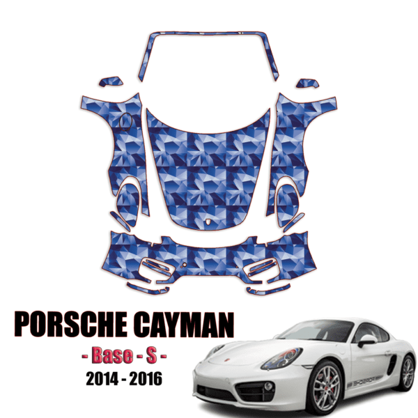 2014-2016 Porsche Cayman – Base, S Pre Cut Paint Protection Kit – Full Front +A Pillars + Rooftop