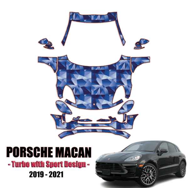 2019-2021 Porsche Macan – Turbo with Sport Design Pre Cut Paint Protection Kit – Full Front + A Pillars + Rooftop