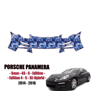 2014-2016 Porsche Panamera – Base, 4S, Edition, Edition 4, S, SE-Hybrid Precut Paint Protection Kit – Front Bumper