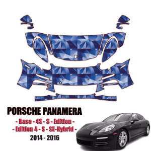 2014-2016  Porsche Panamera – Base, 4S, Edition, Edition 4, S, SE-Hybrid Precut Paint Protection Kit – Partial Front