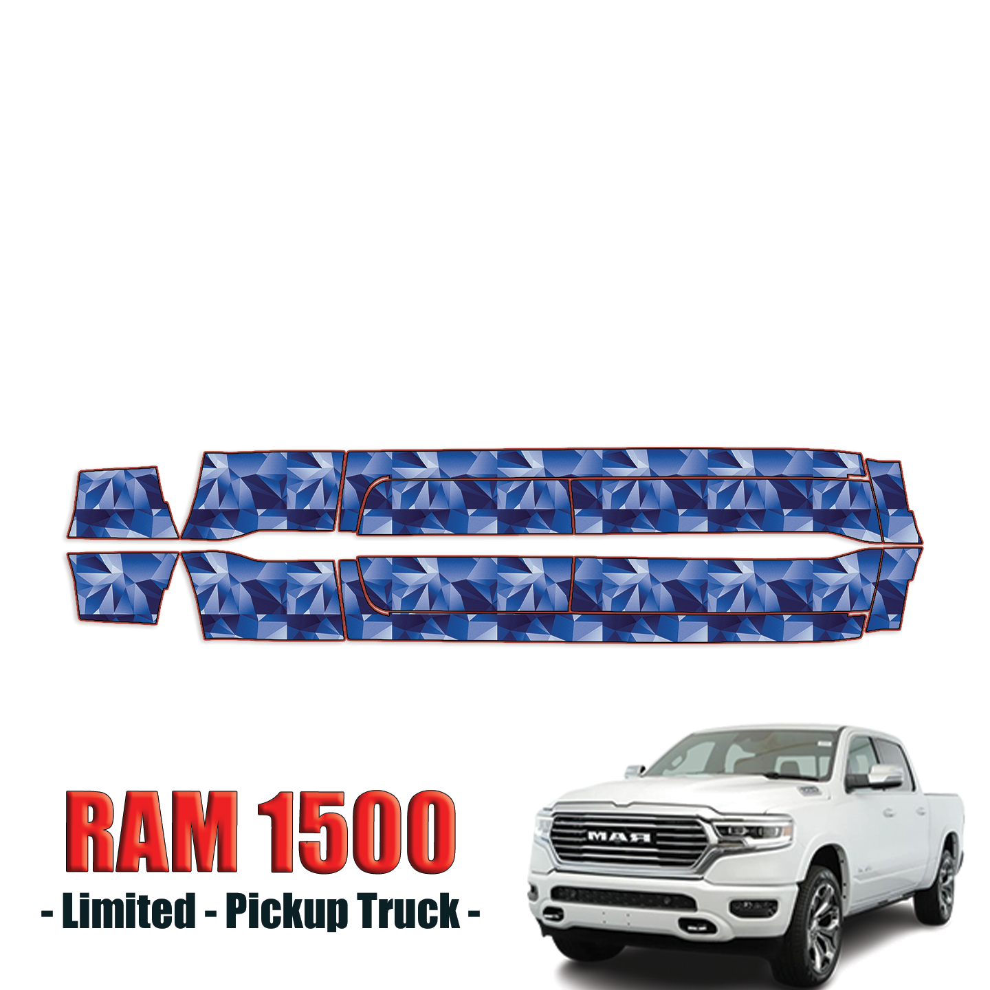 2019-2024 Ram 1500 Limited Precut Paint Protection PPF Kit – Rocker Panels