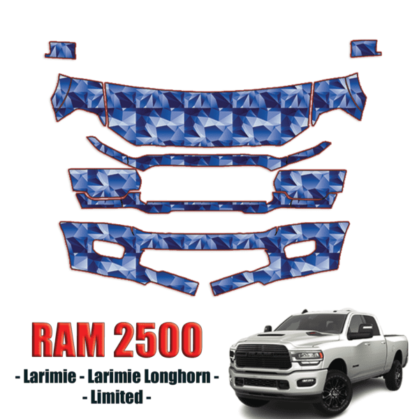 2019 -2024 RAM 1500 – Laramie, Laramie Longhorn Paint Protection Kit (PPF) Partial Front