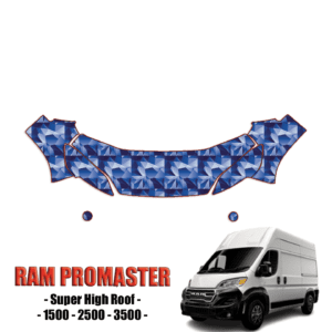 2023-2024 Ram ProMaster – Super High Roof 1500, 2500, 3500 Precut Paint Protection PPF Kit – Partial Front