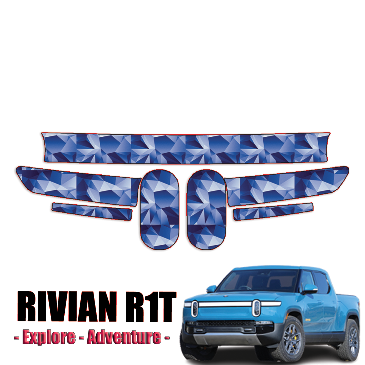 2022-2023 Rivian R1T- Explore, Adventure Pre Cut Paint Protection Kit – Headlights
