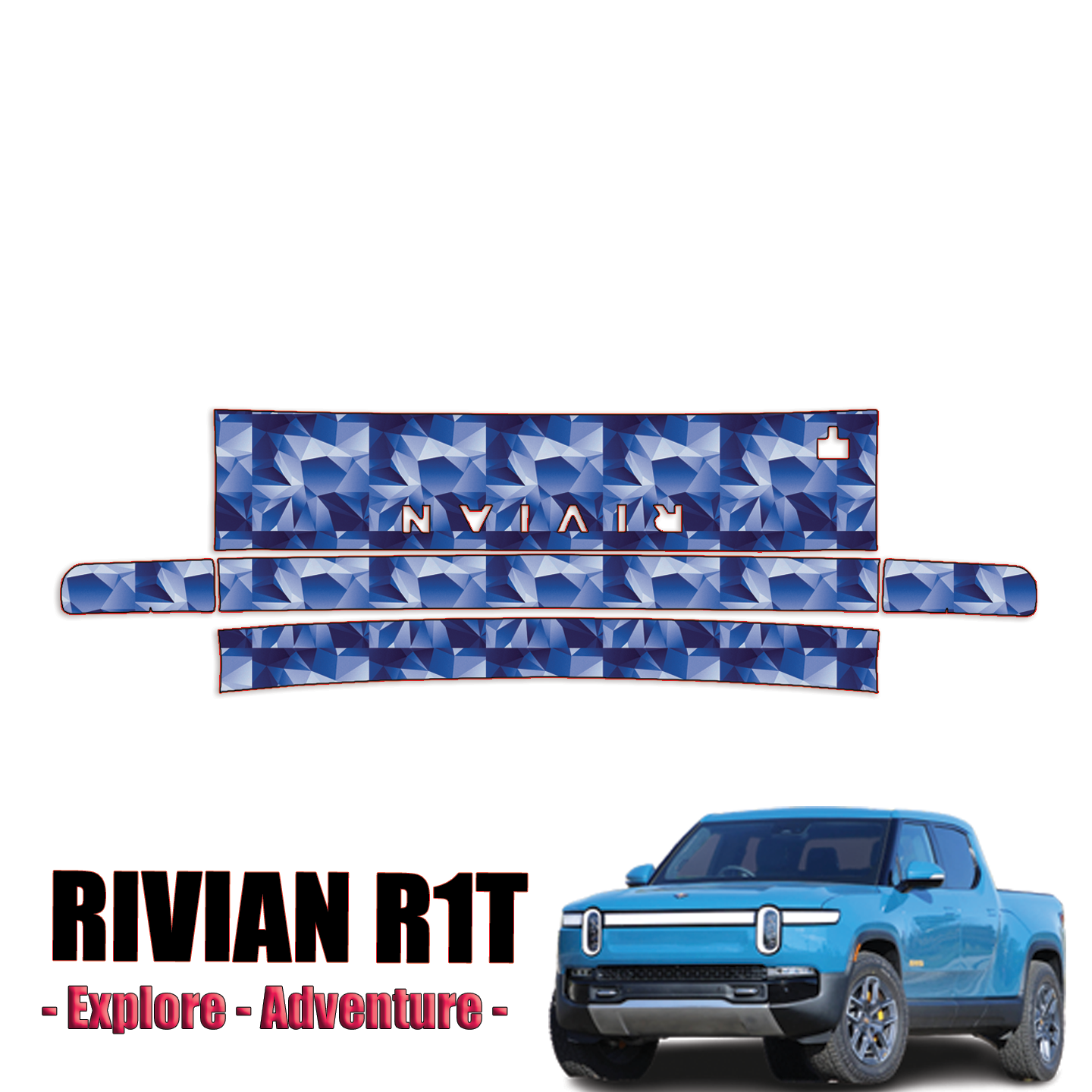 2022-2023 Rivian R1T- Explore, Adventure Paint Protection Kit PPF – Tailgate (Assembly)