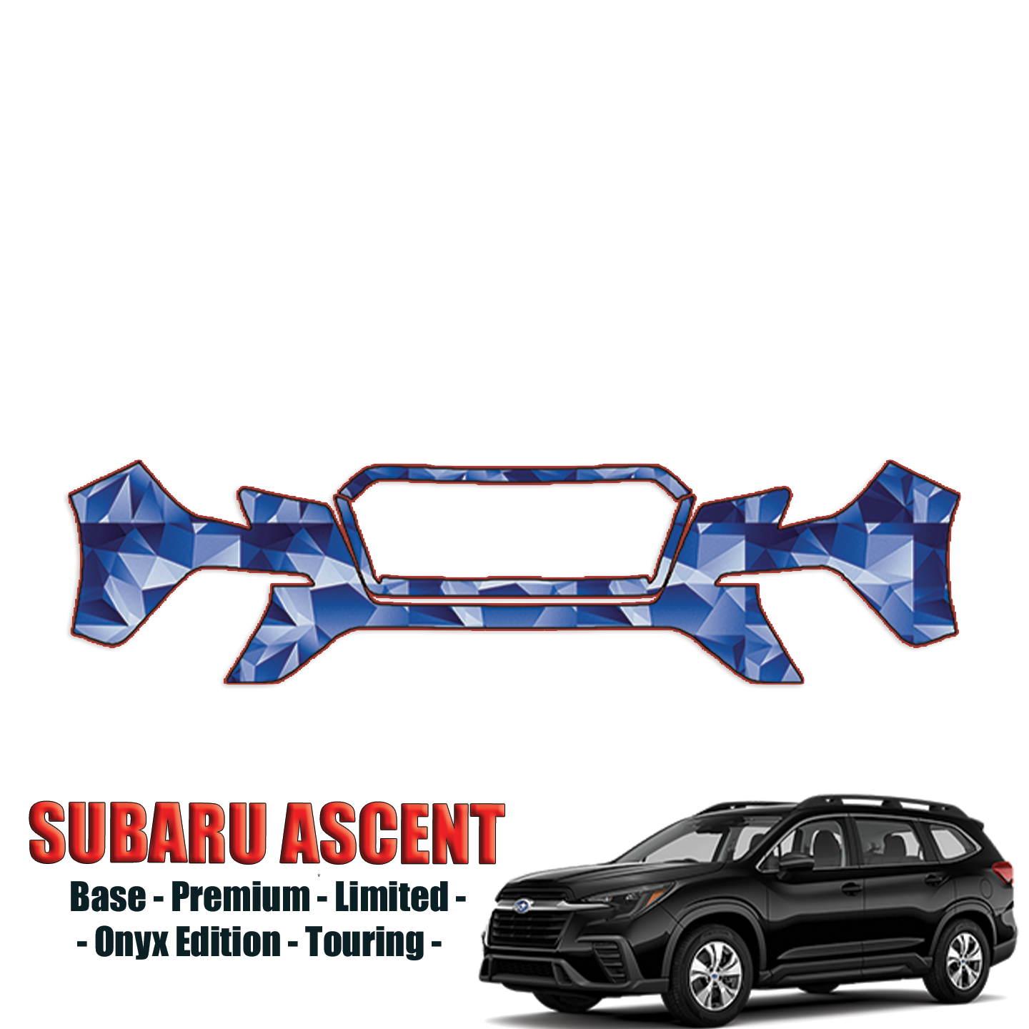 2023-2024 Subaru Ascent – Premium, Limited, Onyx Edition, Touring Precut Paint Protection Kit – Front Bumper