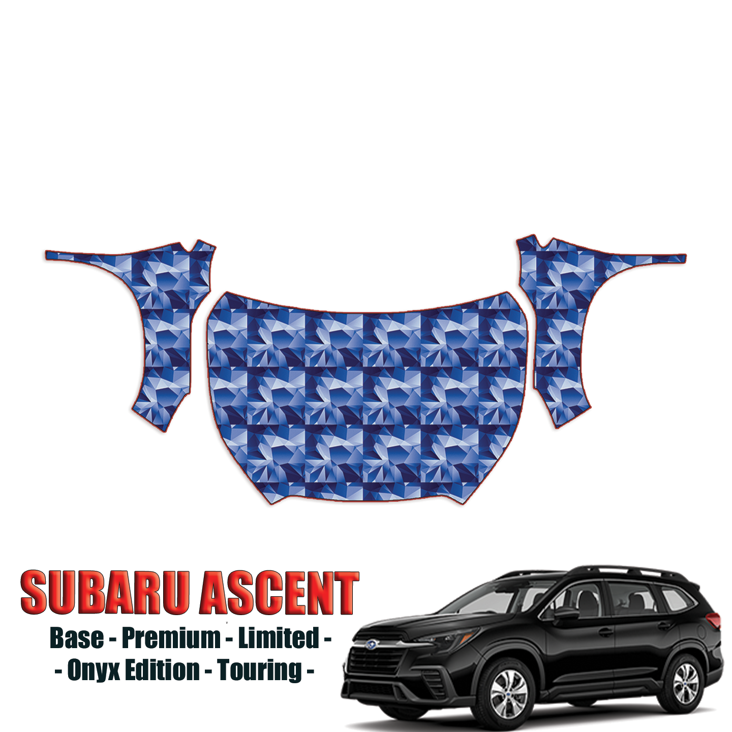 2023-2024 Subaru Ascent – Premium, Limited, Onyx Edition, Touring Precut Paint Protection Kit – Full Hood + Fenders