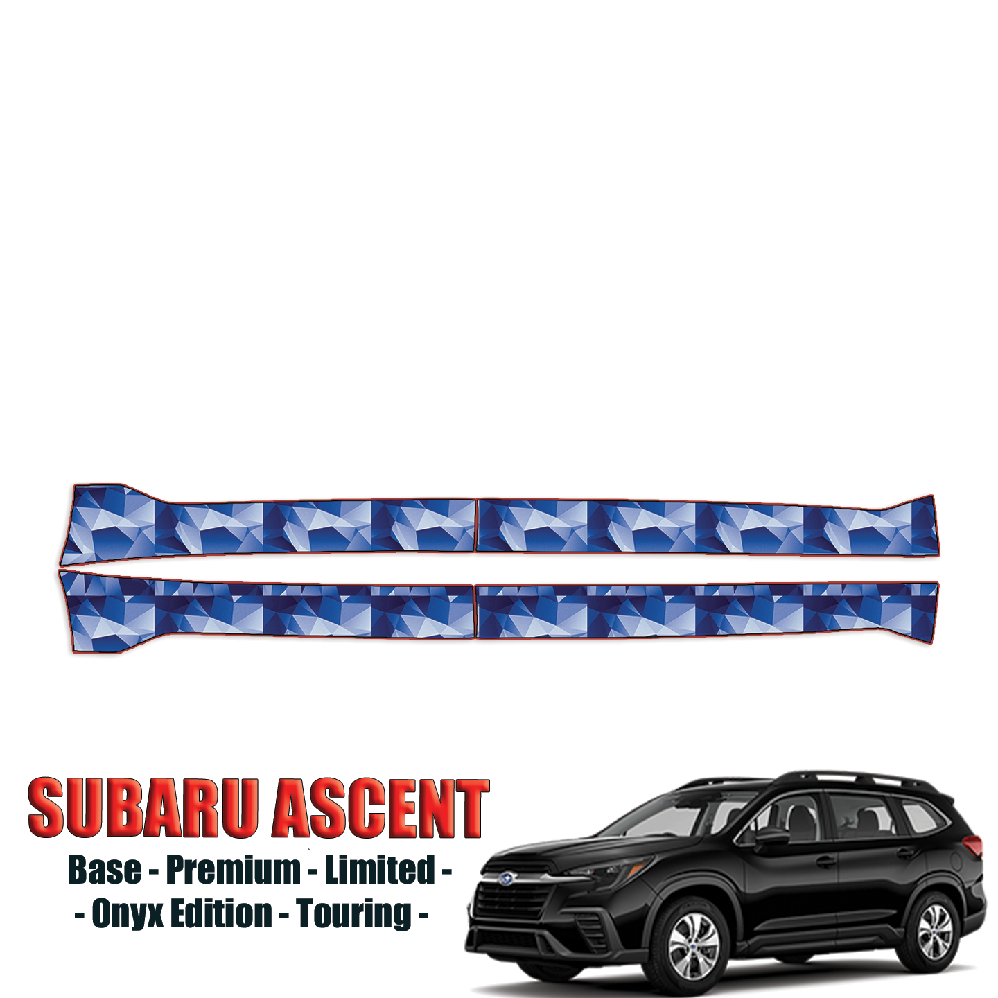 2023-2024 Subaru Ascent – Premium, Limited, Onyx Edition, Touring Precut Paint Protection Kit – Rocker Panels