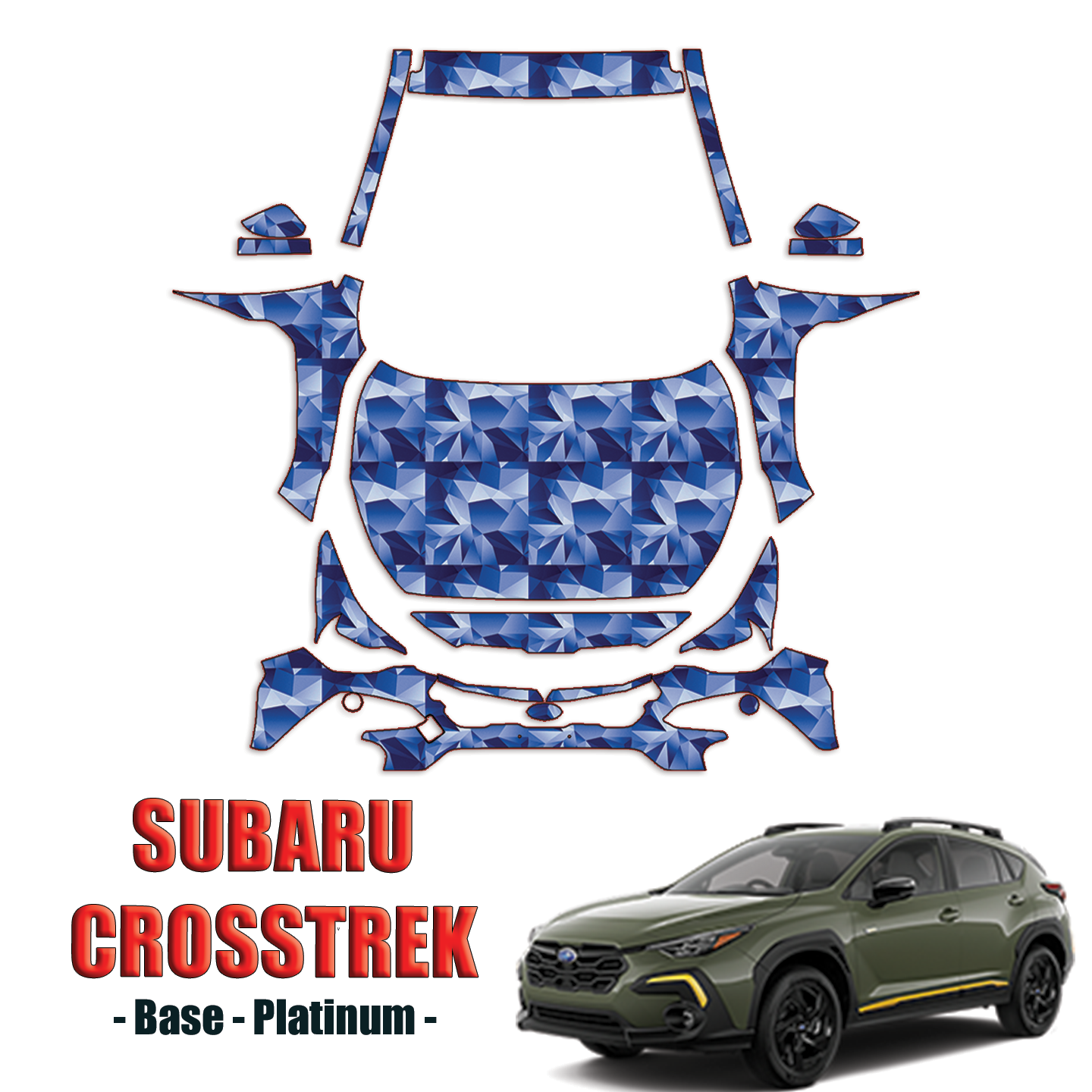 2024-2025 Subaru Crosstrek Base, Premium Precut Paint Protection Kit – Full Front