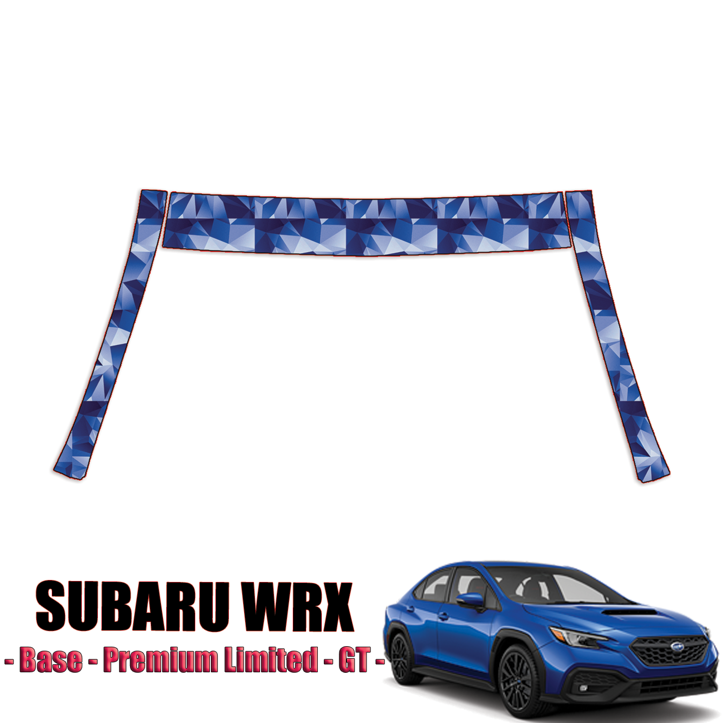 2022-2024 Subaru WRX Precut Paint Protection Kit – A Pillars + Rooftop