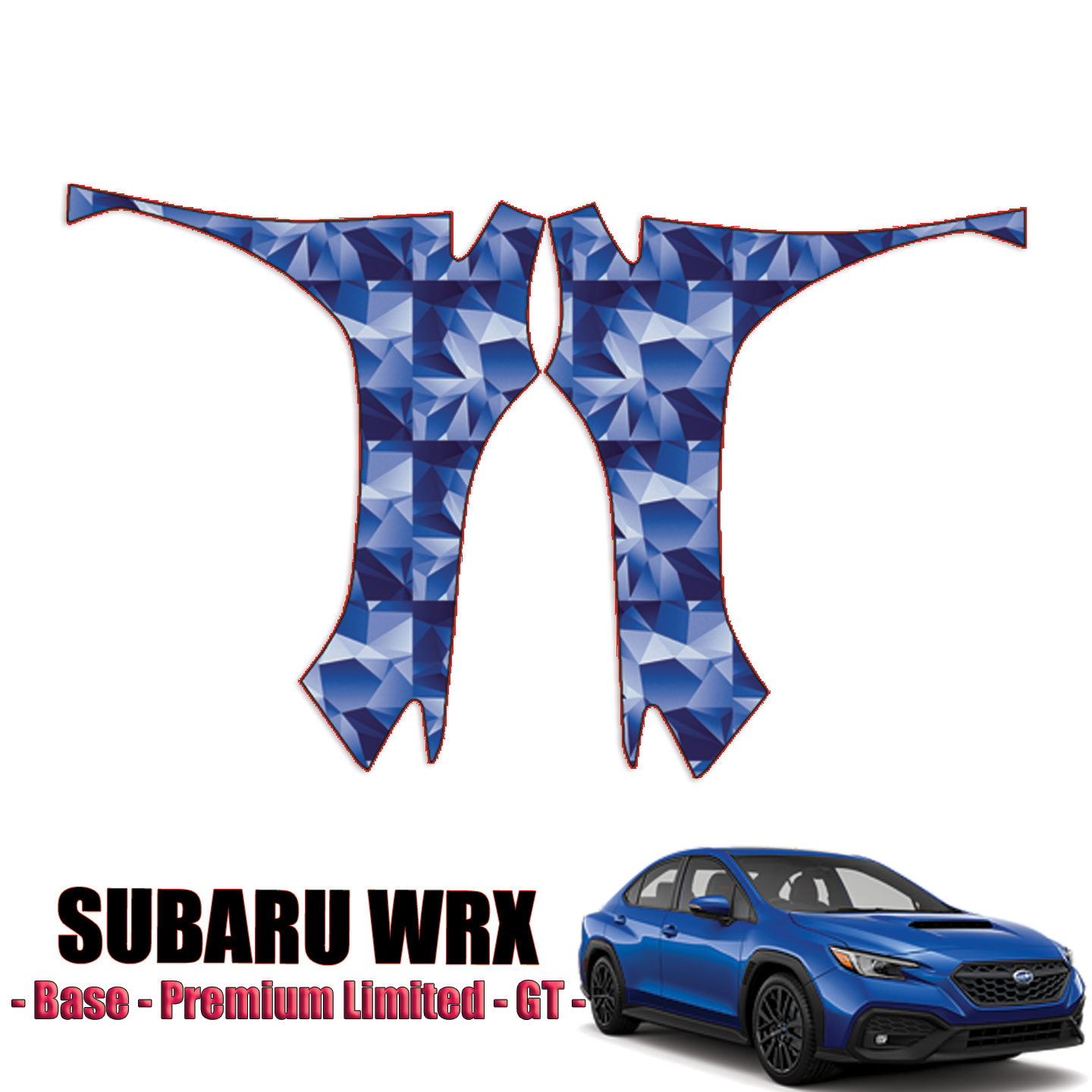 2022-2023 Subaru WRX Base, Premium Limited, GT – Precut Paint Protection Kit – Full Front Fenders