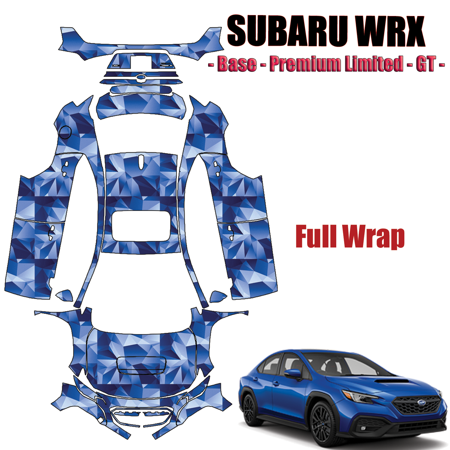 2022-2024 Subaru WRX Precut Paint Protection Kit – Full Wrap Vehicle