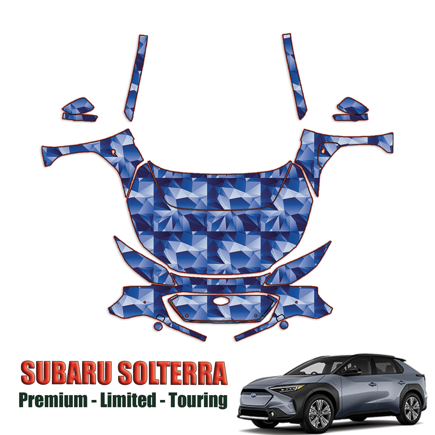 2023-2024 Subaru Solterra – Premium, Limited, Touring Paint Protection Precut PPF Kit – Full Front