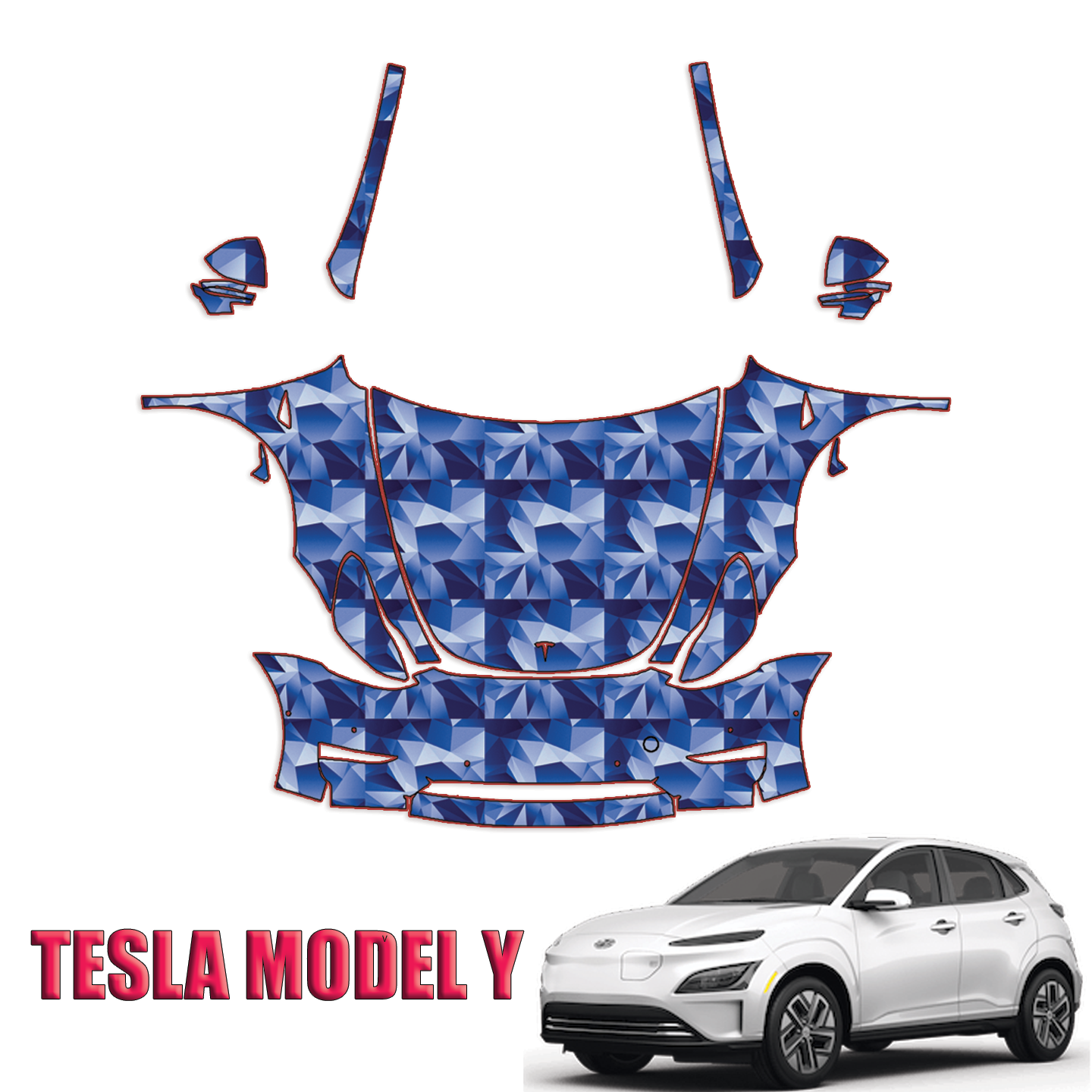2020 – 2023 Tesla Model Y Paint Protection Kit – Full Front + A-Pillars + Rooftop