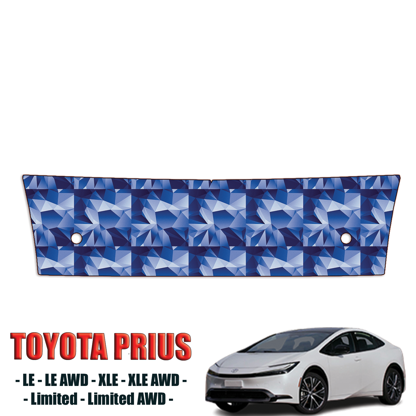 2023-2024 Toyota Prius – LE, LE AWD, XLE, XLE AWD, Limited, Limited AWD Precut Paint Protection Kit – Bumper Step