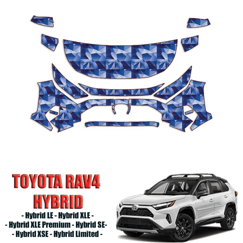2021-2024 Toyota Rav4 Hybrid Precut Paint Protection PPF Kit – Partial Front