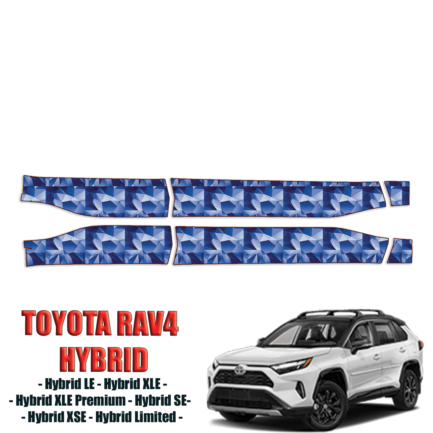 2021-2024 Toyota Rav4 Hybrid Precut Paint Protection PPF Kit – Rocker Panels